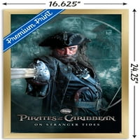 Diesne Pirati s Kariba: na čudnim plimama - plakat na zidu s crnom bradom, 14.725 22.375