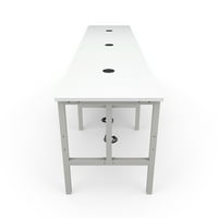 Samo za stojeći stol Serije A-list, bijela ploča za suho pranje sa sivim okvirom