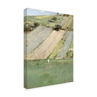 Zaštitni znak likovna umjetnost 'Hillside Giverny' Canvas Art by Theodore Robinson