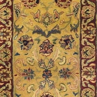 Klasični vuneni tepih s cvjetnim obrubom, zlatno crvena, 2' 3 10'