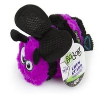 Godog Bugs BEE S Chew Guard Technology Plush Squeaker Dog igračka, velika, ljubičasta