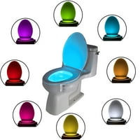 Noćna svjetla za toalet, LED noćno svjetlo za zdjelu koje mijenja boju s aktiviranim senzorom pokreta, cool dodatak za kupaonicu-jedinstveni