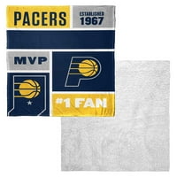 Indiana Pacers NBA Colorblock Personalizirani svileni dodir Sherpa baca
