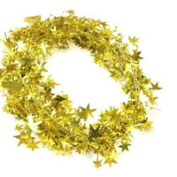 Kreativna svjetlucava atraktivna šljokica Božićni vijenci u obliku zvijezda vijenci za ukrašavanje Zlatni