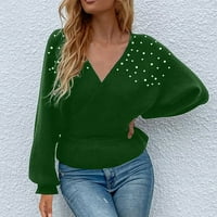 Džemperi jesenska rasprodaja ženski casual modni pulover dugih rukava U obliku slova A. Pleteni gornji dijelovi džemper