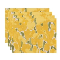 Žuta salveta s cvjetnim printom