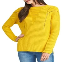 Teksturirani džemper u žutoj boji, Veličina u veličini je velika