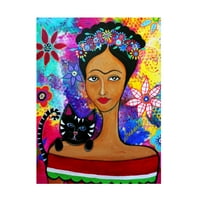 Prisarts 'Frida i njezina mačka' platno umjetnost
