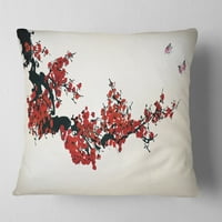 DesignArt cvjetna zima slatko - cvjetni jastuk za bacanje - 18x18