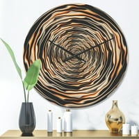 DesignArt 'Fraktalno spiralno rotiranje' Moderni drveni zidni sat