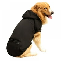 Osnovna trenirka za pse-Mekani i topli džemper s kapuljačom za pse s rupom za povodac i džepom, zimski kaput za pse, odjeća za hladno
