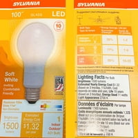 _ - Staklena LED svjetiljka meke bijele boje, ekvivalentna vatnom ekvivalentu
