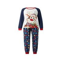 Božićni obiteljski pidžama Set od 5, koji se sastoji od majice s uzorkom losa, snježne pahulje i zvijezde + lagane tiskane tange